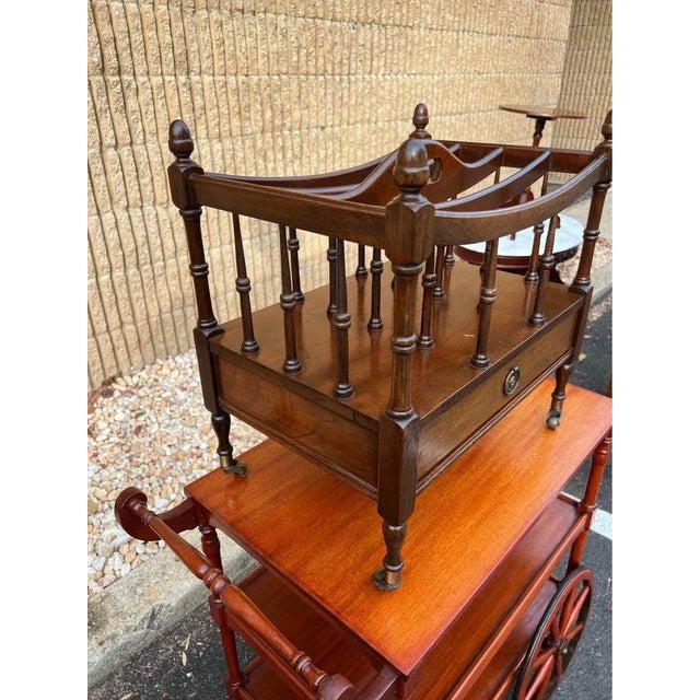 Mid 20th Century Vintage Mahogany Magazine Rack by Comway’s For Sale - Image 5 of 11