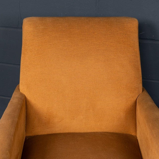 Red Vintage Italian Lounge Chairs in Ochre Velvet, 1960, Set of 2 For Sale - Image 8 of 18