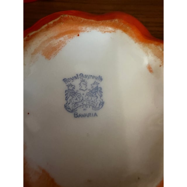 Three antique German figural tomato covered pieces. Royal Bayreuth beefsteak tomato covered dish, blue Royal Bayreuth...