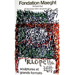 Lithographic Sculptures Exhibition at Maeght Gallery by Jean-Paul Riopelle, Paris, France, 1970s For Sale