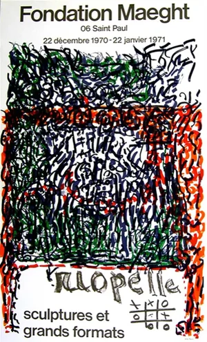 Lithographic Sculptures Exhibition at Maeght Gallery by Jean-Paul Riopelle, Paris, France, 1970s