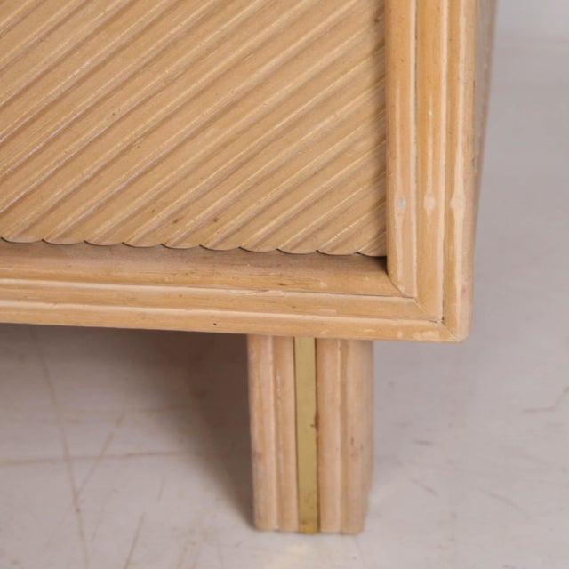 Mid-Century Modern Rattan and Brass Sideboard, 1970s For Sale - Image 3 of 18