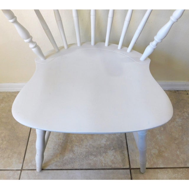 Nichols and Stone Solid Wood Painted Comb Back Windsor Chair For Sale - Image 9 of 12