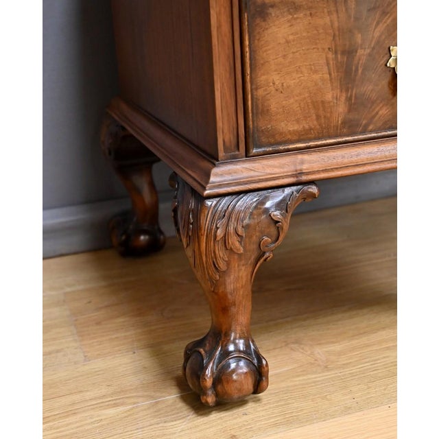 Chippendale Style Walnut Dressing Table, England, 1930s For Sale - Image 9 of 17