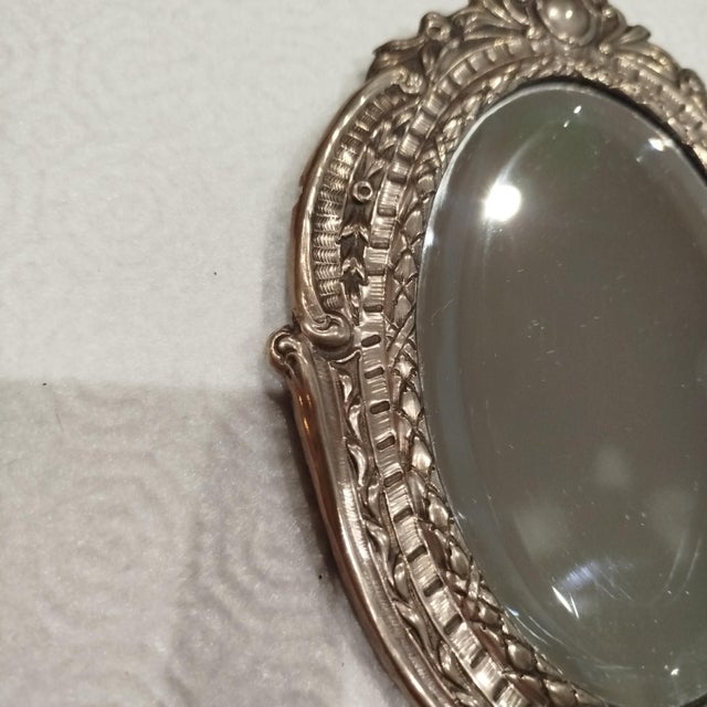 Antique Silver Hand Mirror, 1800s For Sale - Image 3 of 14