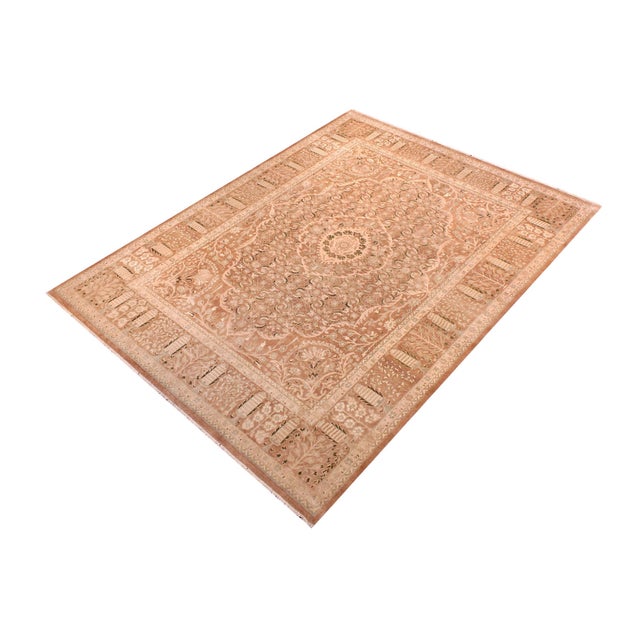 Designed with mesmerizing intricacy and gorgeous color palette, this hand-knotted masterpiece demonstrates the beauty and...