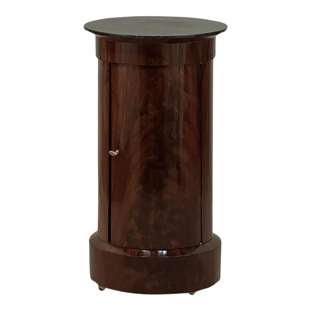 Early 19th Century French Empire to Louis Philippe Mahogany Marble Top Cabinet ~ Pedestal For Sale