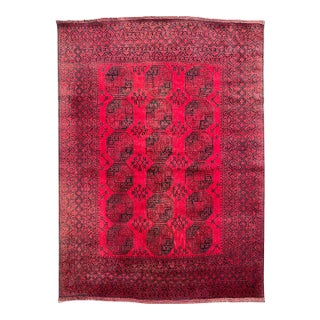 ANIMAL CROSSING Lovely Vintage Ersari Elephant, Camel & Bird Tracks Rug 8 x 10.6 For Sale