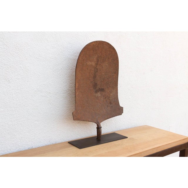 Early 20th Century Antique African Iron Spade Currency on Custom Stand For Sale - Image 5 of 9