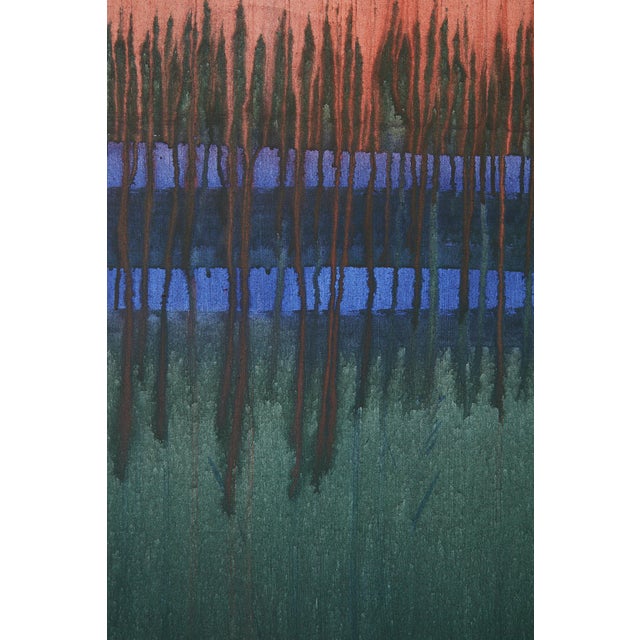 "Hold Onto the Feeling / Red Grey Turquoise Yellow" - Large Abstract Acrylic Painting by Simon Findlay For Sale - Image 12 of 14