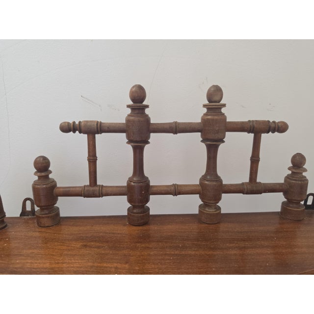 Vintage Bamboo Wall Shelf Faux Bamboo Étagère Hollywood Regency Wall Display Shelf Chinoiserie Cottage Bookcase Decor For Sale - Image 11 of 11