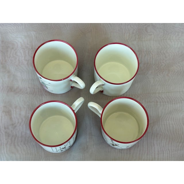 Gio Ponti for Richard Ginori Porcelain Espresso Demitasse Cups Set of 4 For Sale - Image 13 of 18