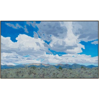 Where the Light Breaks by Michael Magrin | Oil on Canvas Mountain Landscape With Clouds For Sale