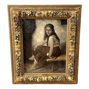 19th Century Genre Beaux Arts Painting 'The Ace of Spades' by J. L. R??nay