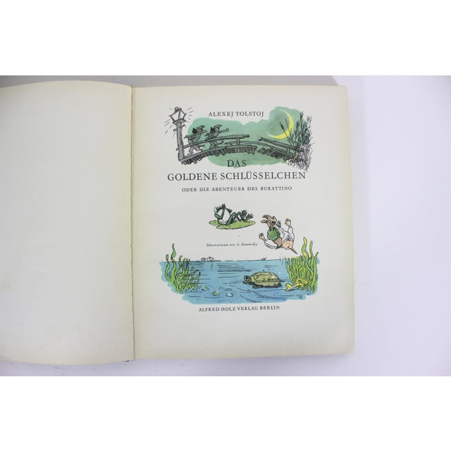 Gray 1948 Alexej Tolstoj the Golden Key or the Adventures of Buratino German Edition Children’s Book For Sale - Image 8 of 15