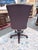 American Late 20th Century Hancock & Moore Burgundy Leather Executive Swivel Desk Chair For Sale - Image 3 of 8
