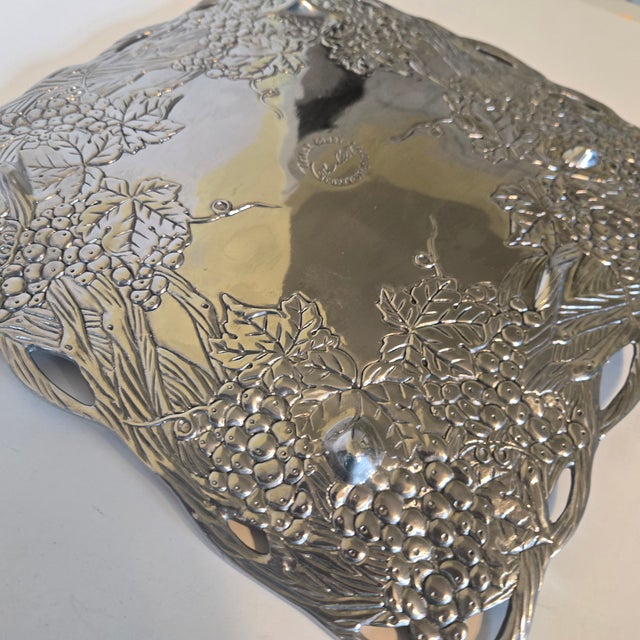 Vintage Arthur Court Grapevine Platter For Sale - Image 10 of 17