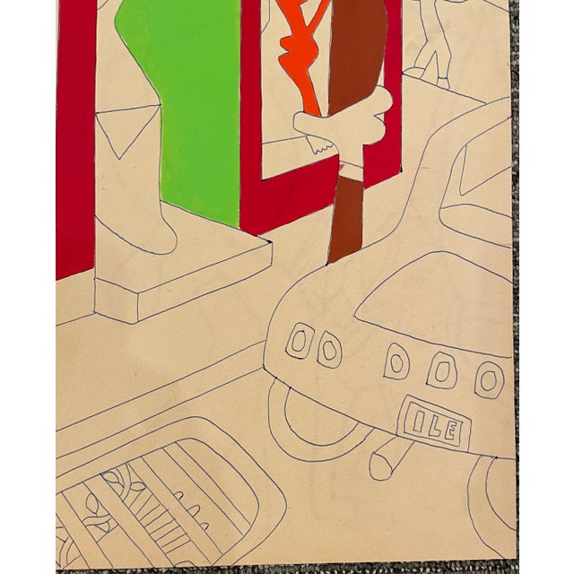 Modern 1960s Larry Connatser Store Painting For Sale - Image 3 of 4