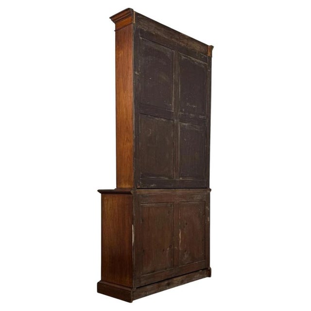 Antique Tall Mahogany Open Bookcase For Sale - Image 10 of 12
