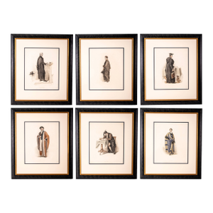 Set of Six 1814–1815 Hand-Colored Cambridge University Engravings After Thomas Uwins | Engraved by John Agar | Published by Rudolph Ackermann, London