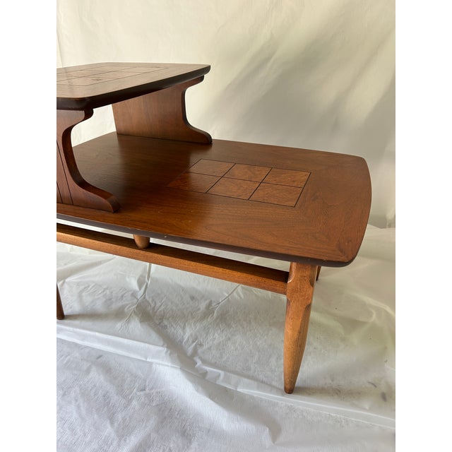 １*s様 ★US Vintage 50s Step Table Vintage 1950s Mid Century Modern End Table: Blonde Wood Step