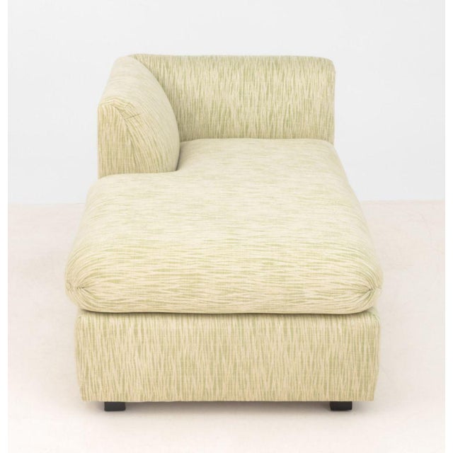 Textile Contemporary Upholstered Chaise Lounge For Sale - Image 7 of 10