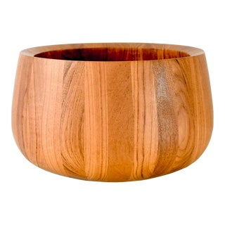 1960s Vintage Mid-Century Walnut Wood Bowl by Dansk For Sale