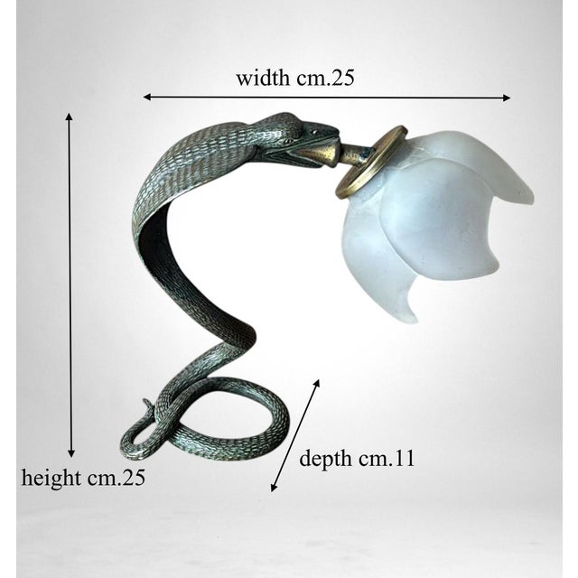 Mid 20th Century Italian Art Deco Table Lamp in Metal and Frosted Glass For Sale - Image 18 of 18