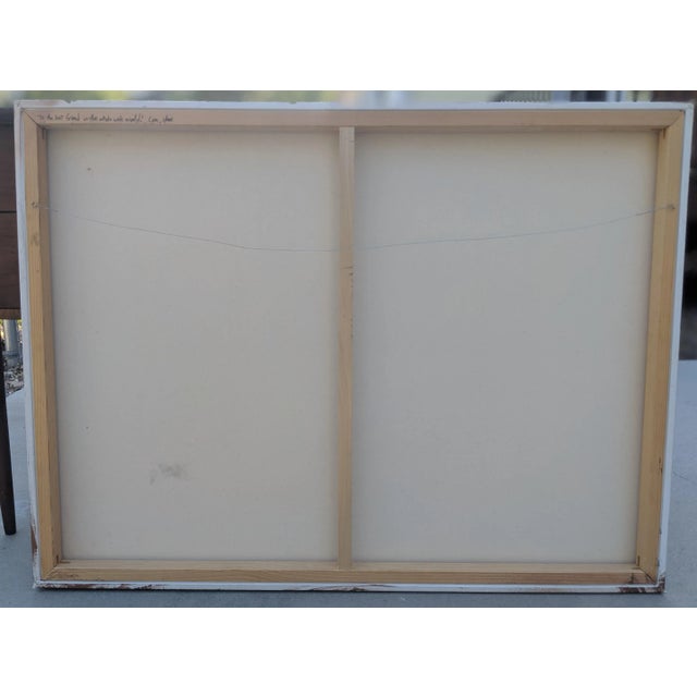 Original Large Metallic Gold Abstract Painting on Canvas Signed For Sale - Image 10 of 10
