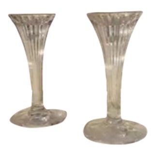 ( Set of 2 ) Taper Marquis by Waterford Crystal Candlesticks For Sale