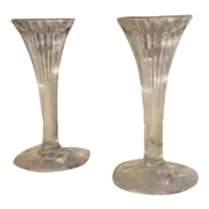 ( Set of 2 ) Taper Marquis by Waterford Crystal Candlesticks
