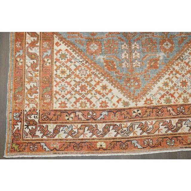 Early 20th Century Early 20th Century Malayer Orange Blue Corridor Rug rug no.j3608 For Sale - Image 5 of 11
