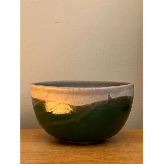 Vintage Glazed Studio Pottery Bowl For Sale - Image 4 of 12
