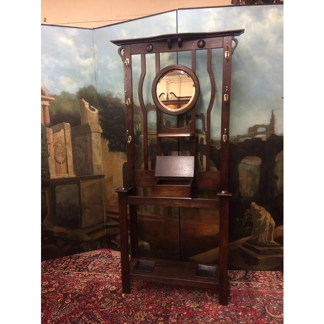 Antique Hall Tree, Mission Style Hat Rack, Arts and Crafts Style For Sale - Image 10 of 12