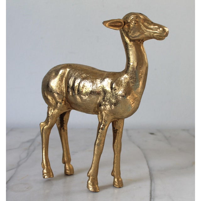 Vintage Italian Brass Deer Figurine For Sale - Image 13 of 13