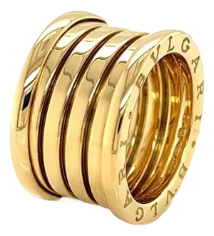 Bvlgari B.zero1 Anniversary Five-Band Ring in 18k Yellow Gold - Size 5.5