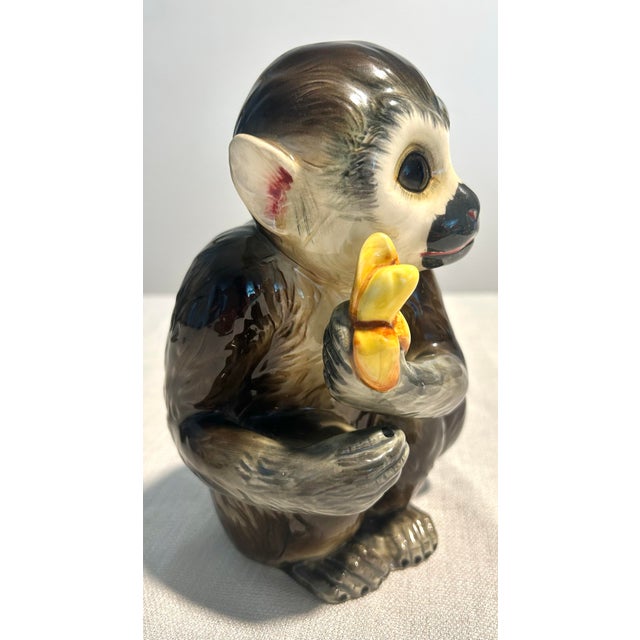 Mid-Century Modern MCM Andrea by Sadek Porcelain Hand Painted Monkey For Sale - Image 3 of 7