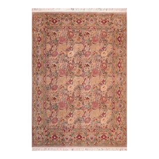 1990's Pak-Persian Taupe/Red Wool Rug - 8'1'' X 10'1'' For Sale