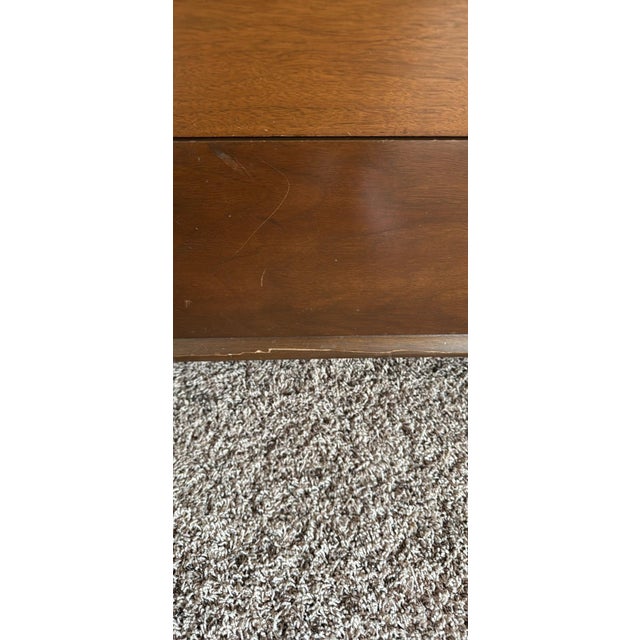 1940s Broyhill Mid Century Modern Walnut Tall Boy For Sale - Image 6 of 6