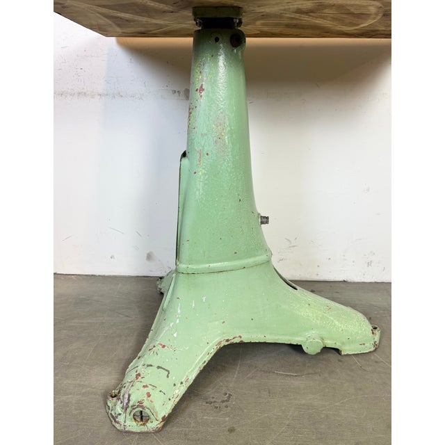 Green Industrial Green Cast Iron Table, 1960s For Sale - Image 8 of 18