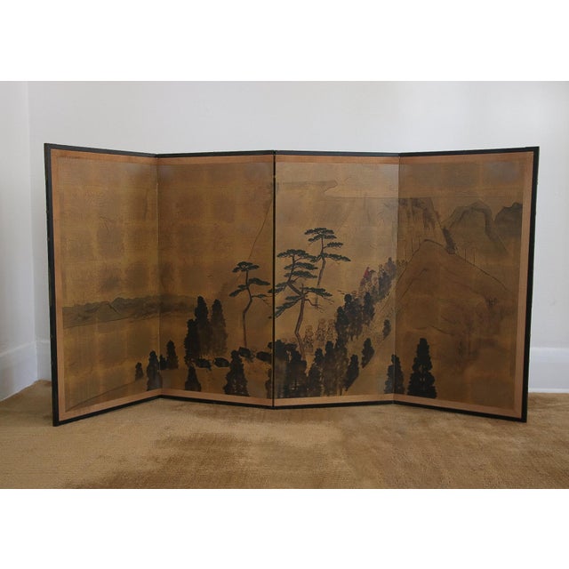 Vintage Japanese Folding Screen For Sale - Image 4 of 17