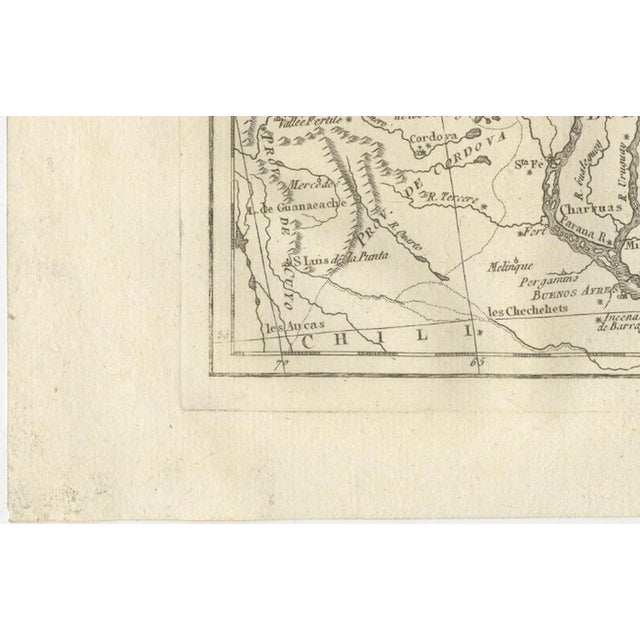 Southern Brazil and Río de la Plata Enlightenment Map by Rigobert Bonne, 1780s For Sale - Image 9 of 12
