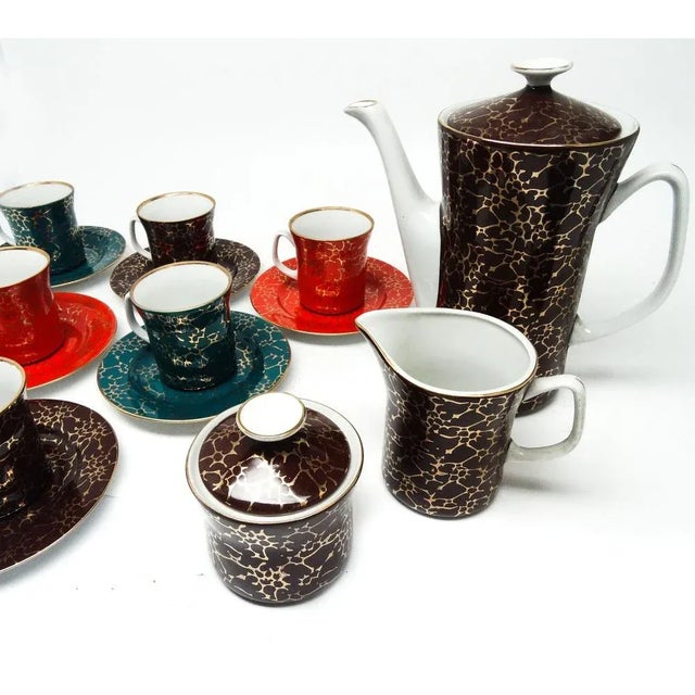 Coffee Set from Włocławek, Poland, 1960s, Set of 15 For Sale - Image 3 of 10