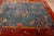 1920s 1920s Turquoise Vase Floral Antique Chinese Art Deco Rug 10' 8" X 11' 8" Knotted Wool Carpet For Sale - Image 5 of 15