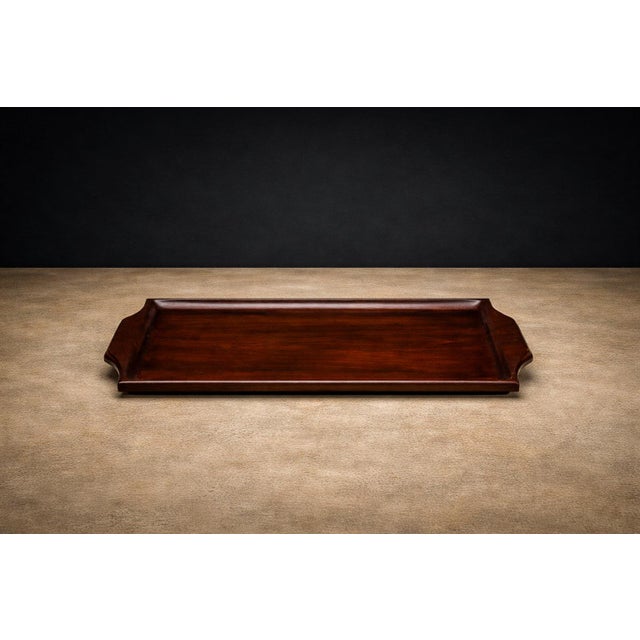 Mid-Century Modern Serving Tray in Hardwood, Jean Gillon, 1960s For Sale - Image 3 of 10