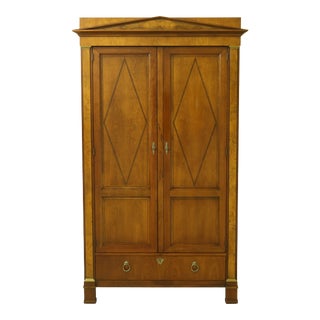 Baker French Empire Cherry Bedroom Armoire For Sale