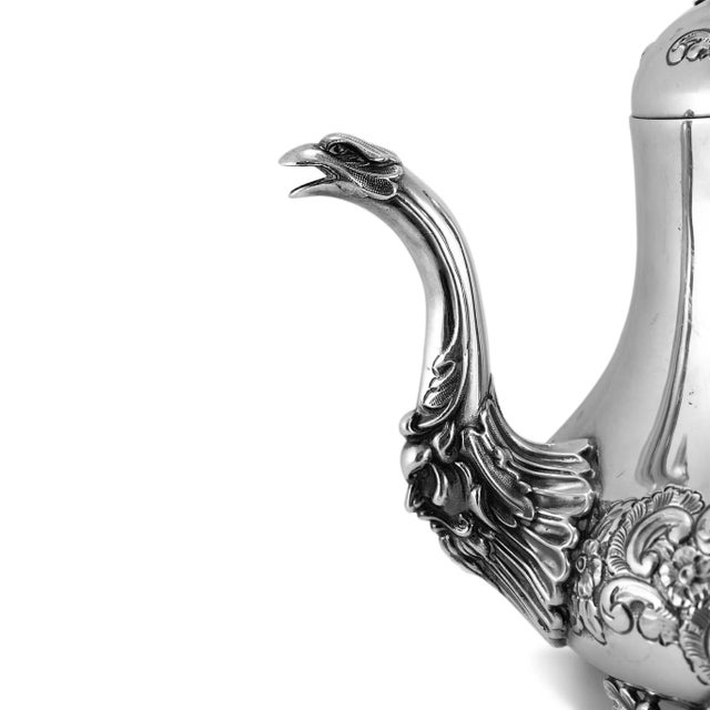 Early 20th Century Antique j.g Ltd Heavy 925 Sterling Silver a Teapot With Hinged Cover For Sale - Image 5 of 10