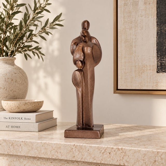 Restored Marcus Harris Group Family Sculpture from the Endeavors Collection Signed Dated 1990 Measurements: 17.5"T x...