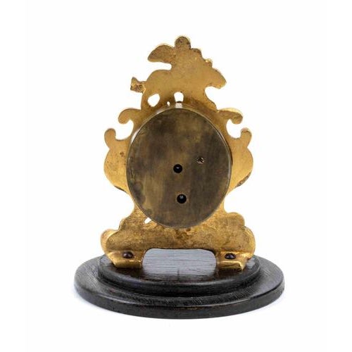 Table Clock with Glass Dome, 19th Century For Sale - Image 4 of 5
