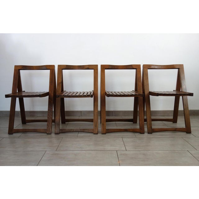 Drop-Leaf Table and Folding Chairs, 1960s, Set of 5 For Sale - Image 6 of 18